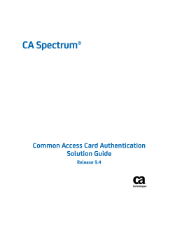 CA Spectrum Common Access Card Authentication