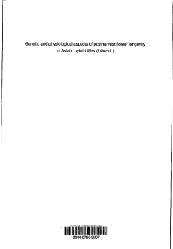 Genetic and physiological aspects of postharvest flower longevity in