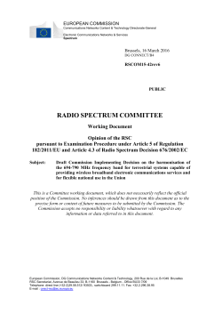 Draft Commission Implementing Decision on the harmonisation of