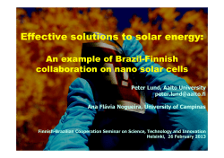 Effective solutions to solar energy