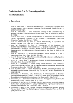 Publikationsliste Prof. Dr. Thomas Oppenl&auml;nder