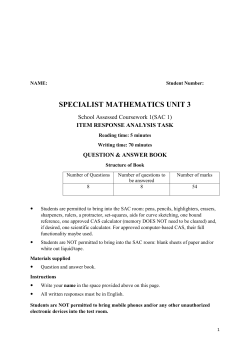 Practice SM SAC ONE ITEM RESPONSE ANALYSIS