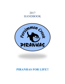 2017-Piranha-Handbook - Persimmon Creek Swim Club