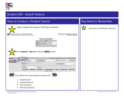 Student UID Quick Search Reference Guide