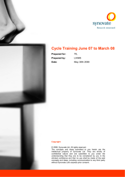 Cycle Training June 2007 to March 2008