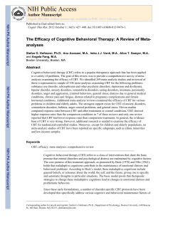 Efficacy of CBT