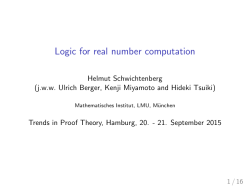 Logic for real number computation