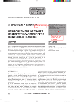 reinforcement of timber beams with carbon fibers reinforced plastics