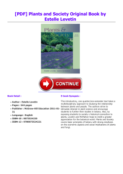 Plants and Society Original Book by Estelle