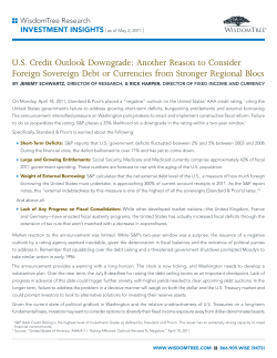 US Credit Outlook Downgrade: Another Reason to Consider Foreign