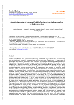 Crystal-chemistry of interstratified Mg/Fe-clay - Archimer