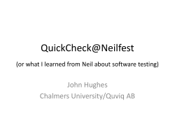 QuickCheck@Neilfest *or what I learned from Neil about testing