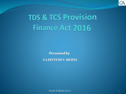 TDS Provision - Income Tax Bar Association