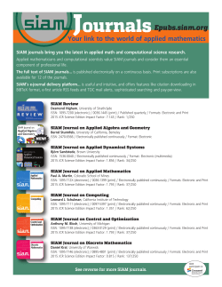 SIAM 17 Journals 2017