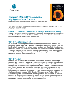 Campbell BIOLOGY Eleventh Edition Highlights of New