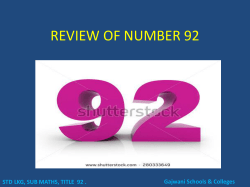 review of number 92 - Gajwani International School