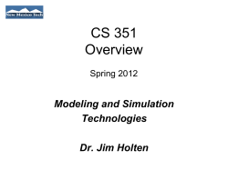 Modeling and Simulation Technologies Overview