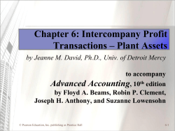 Chapter 6: Intercompany Profit Transactions