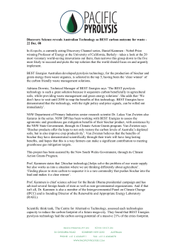 Discovery Science reveals Australian Technology as BEST carbon