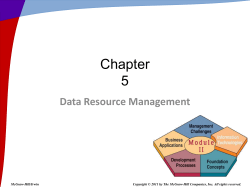 Data Resource Management