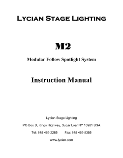 LYCIAN M2 Modular follows spotlight system
