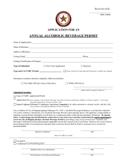 Conditional Use Permit Application