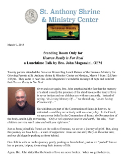 3-9-15 Brown Bag Lunch Summary