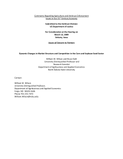 Dynamic Changes in Market Structure and Competition in the Corn