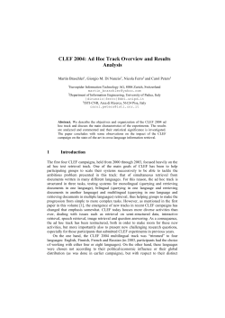 CLEF 2000 - Result Overview - Cross Language Evaluation Forum