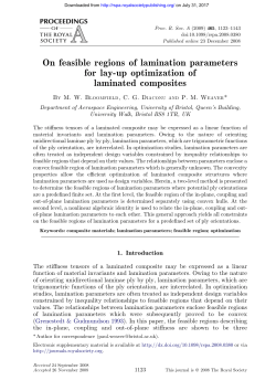 On feasible regions of lamination parameters for lay