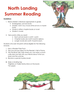 Guidelines: 1. Read children`s literature appropriate to grade