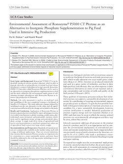 Environmental Assessment of Ronozyme&reg; P5000 CT