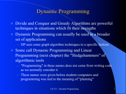 Dynamic Programming