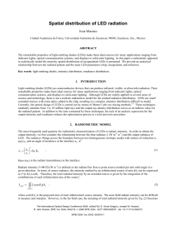 Spatial distribution of LED radiation