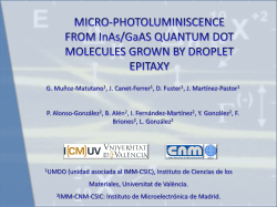 Micro-Photoluminiscence from InAs/GaAs quantum dot pairs and