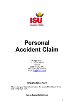 Personal accident claim form