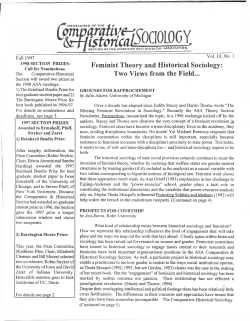 Feminist Theory and Historical Sociology: Two Views from the Field