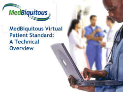 MedBiquitous` Emerging Virtual Patient Architecture