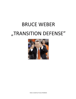 bruce weber &bdquo;transition defense&rdquo;