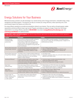 Business Program Summary