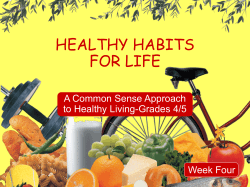 healthy habits for life - Physical Education and Health Literacy