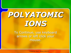 POLYATOMIC IONS