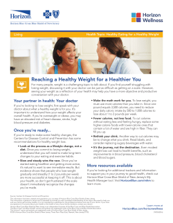 Healthy Eating for a Healthy Weight