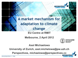 A market mechanism for adaptation to climate