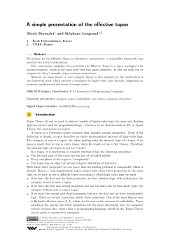 A simple presentation of the effective topos