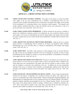 article 2. cross connection control