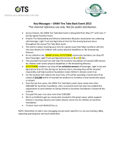 OARA Tire Take Back Event 2013 *For internal reference use only