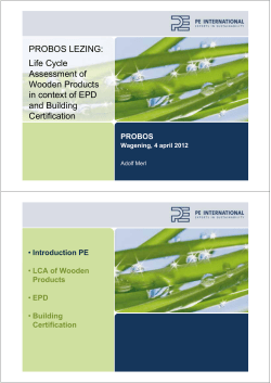 PROBOS LEZING: Life Cycle Assessment of Wooden Products in