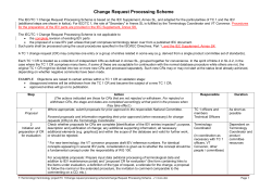 Steps of Change Request Processing