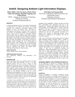 Designing Ambient Light Information Displays